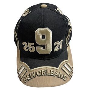 New Orleans Saints Embroidered Logo & # Adjustable Ball Cap Hat Authentic NFL‎